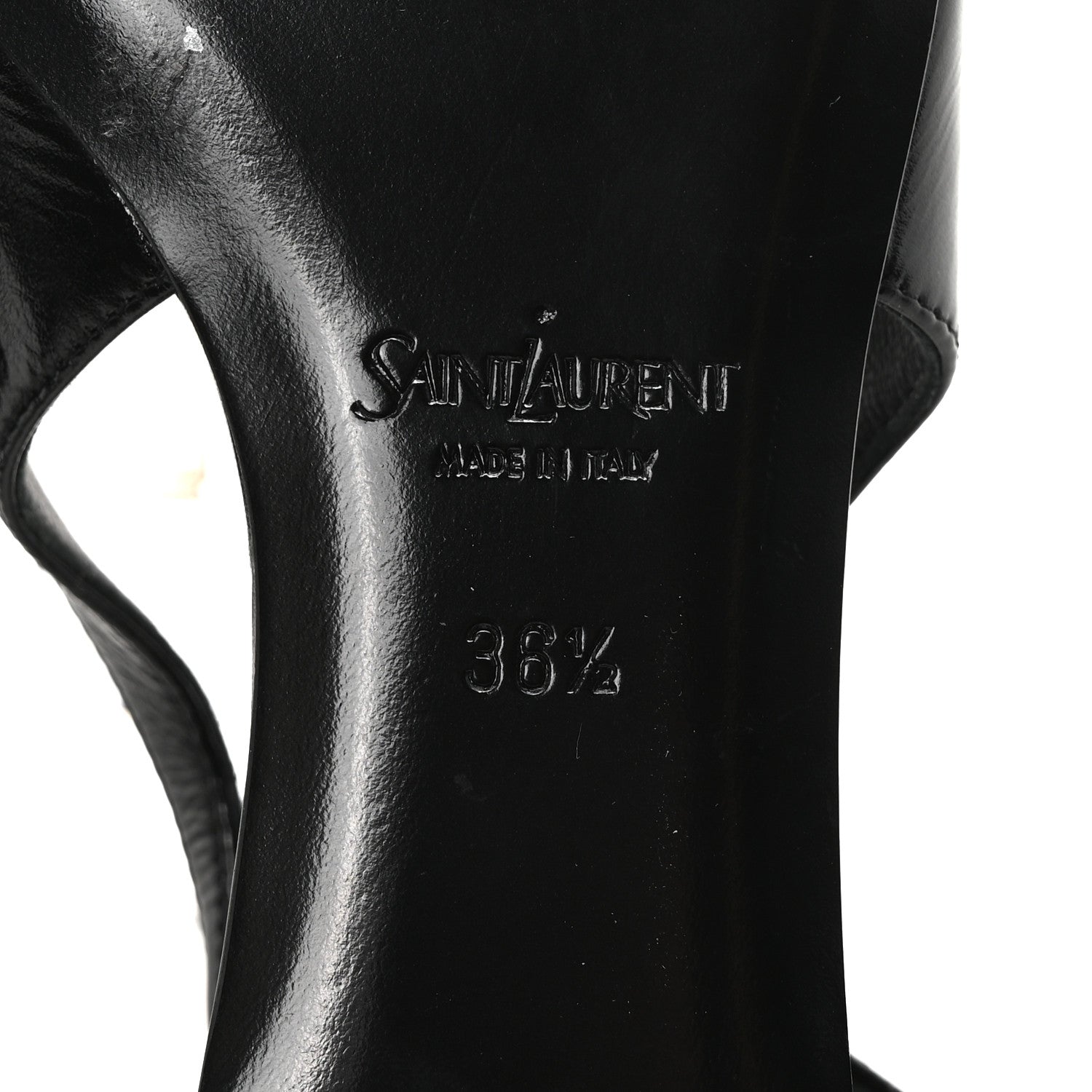 Saint Laurent Nappa Babylone Slingback Flats 36.5 Black 7 of 8