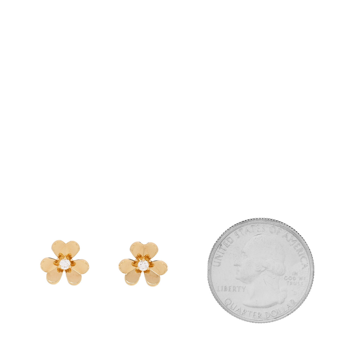18K Yellow Gold Diamond Mini Frivole Earrings