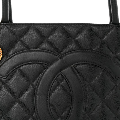 Chanel Caviar Quilted Medallion Tote Black 8 of 13
