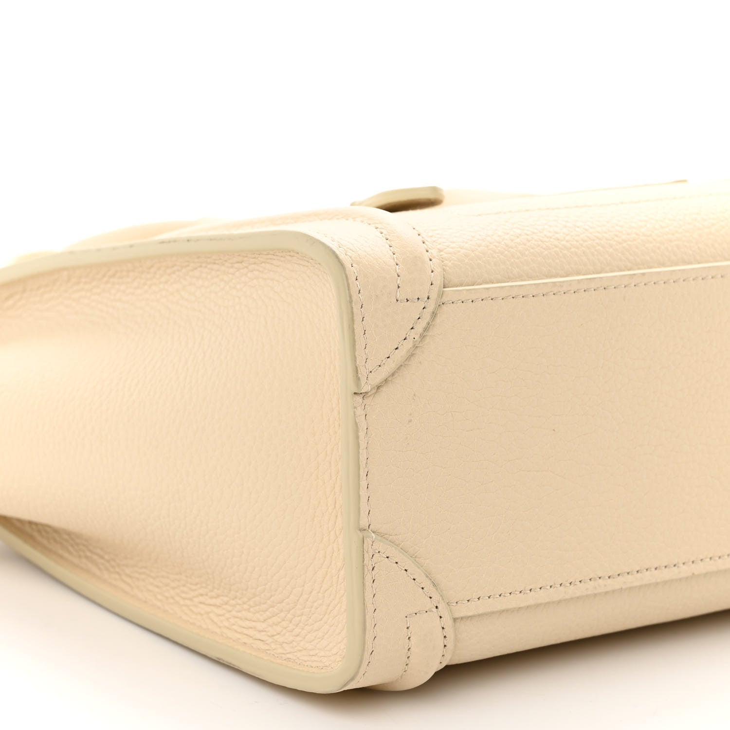 Celine Drummed Calfskin Nano Luggage Ivory 10 of 11