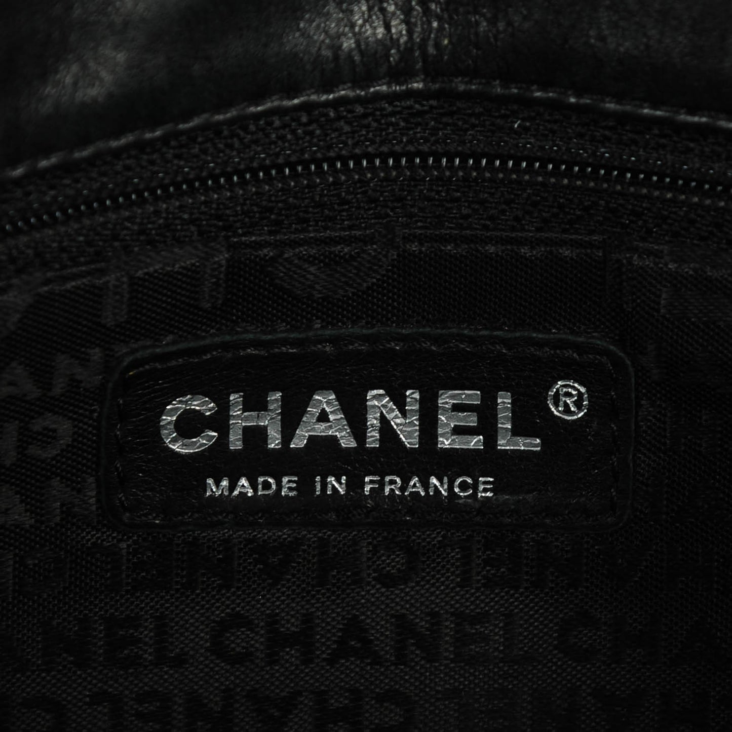 Lambskin Diamond Stitched CC East West Flap Black
