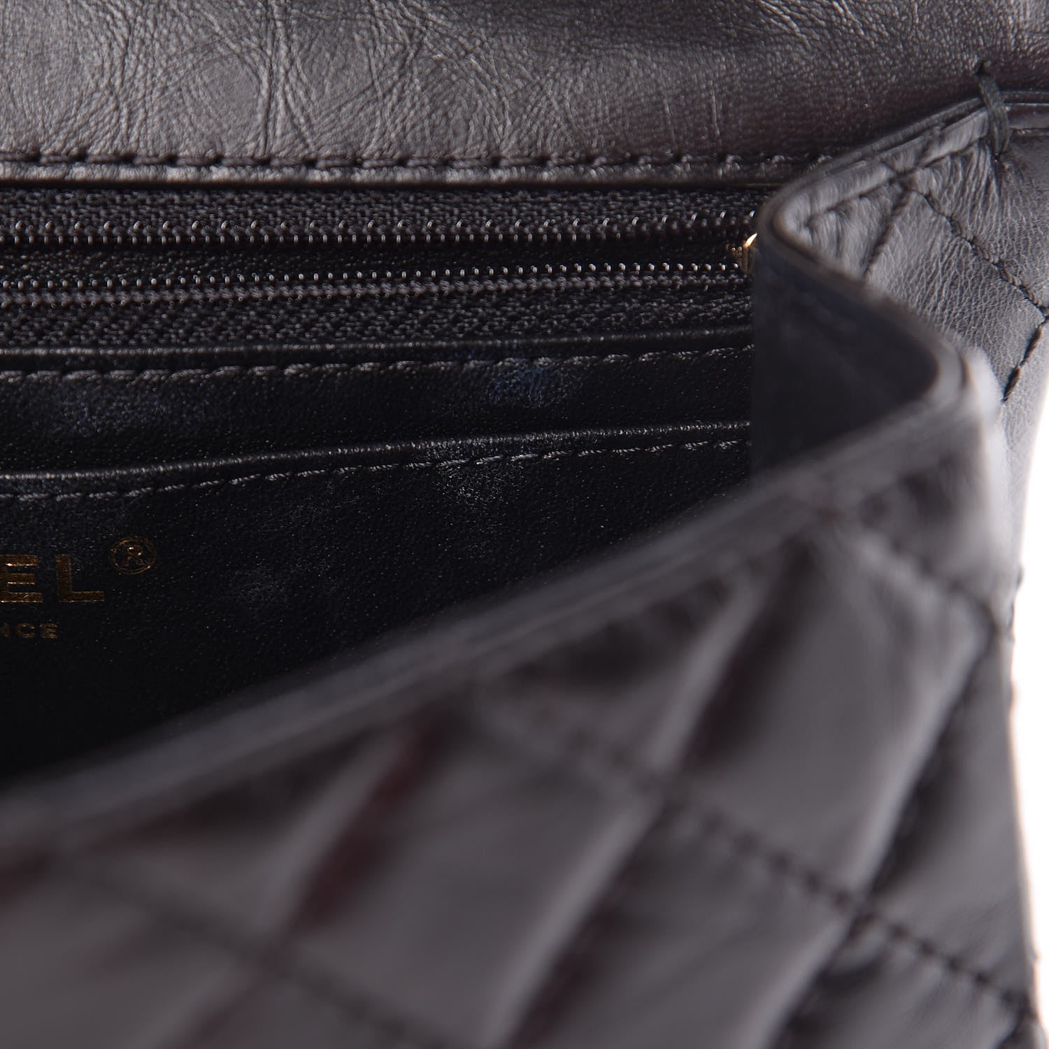 Chanel Aged Calfskin Quilted 2.55 Reissue 224 Flap Black 11 of 12