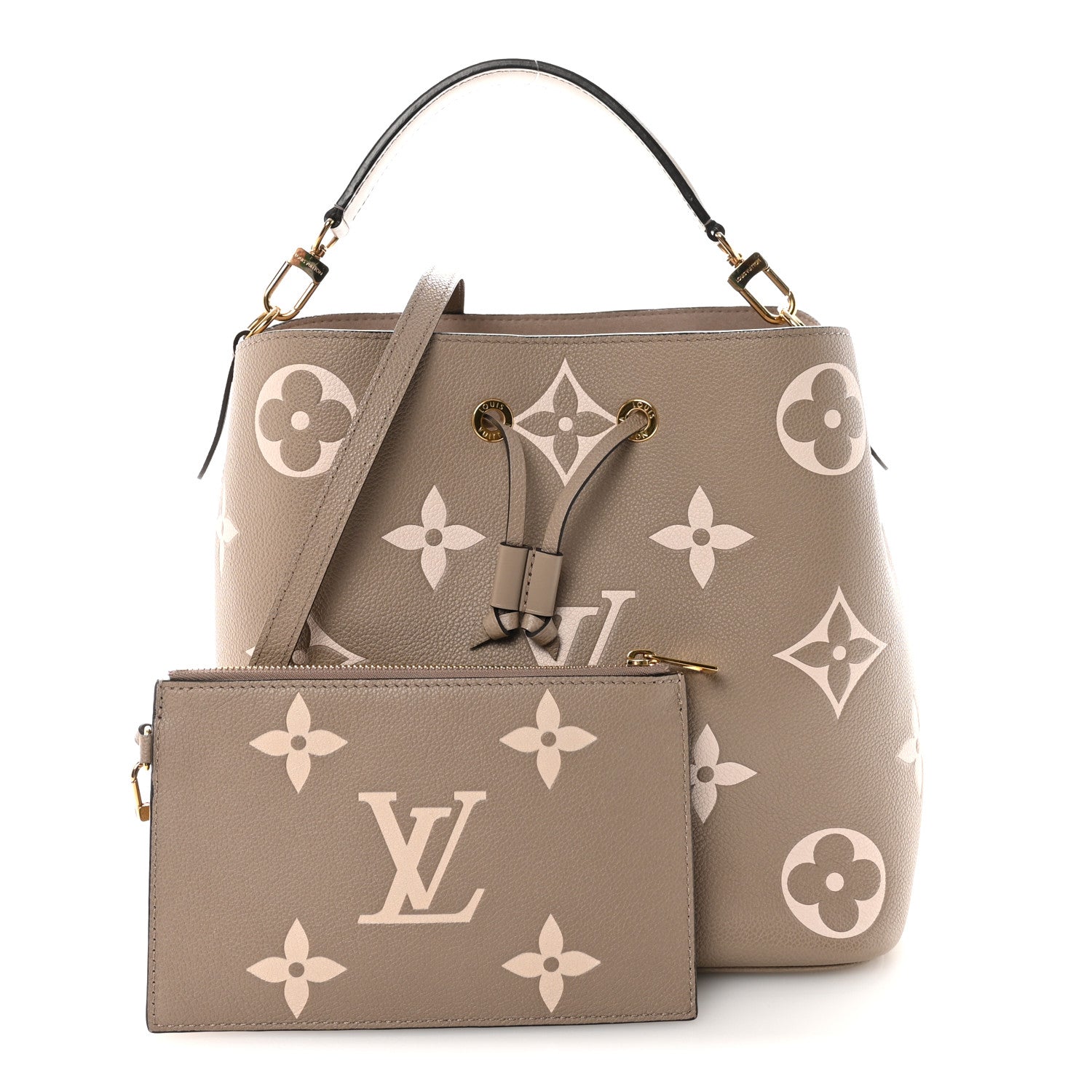Louis Vuitton Empreinte Monogram Giant Neonoe MM Tourterelle Creme 3 of 11