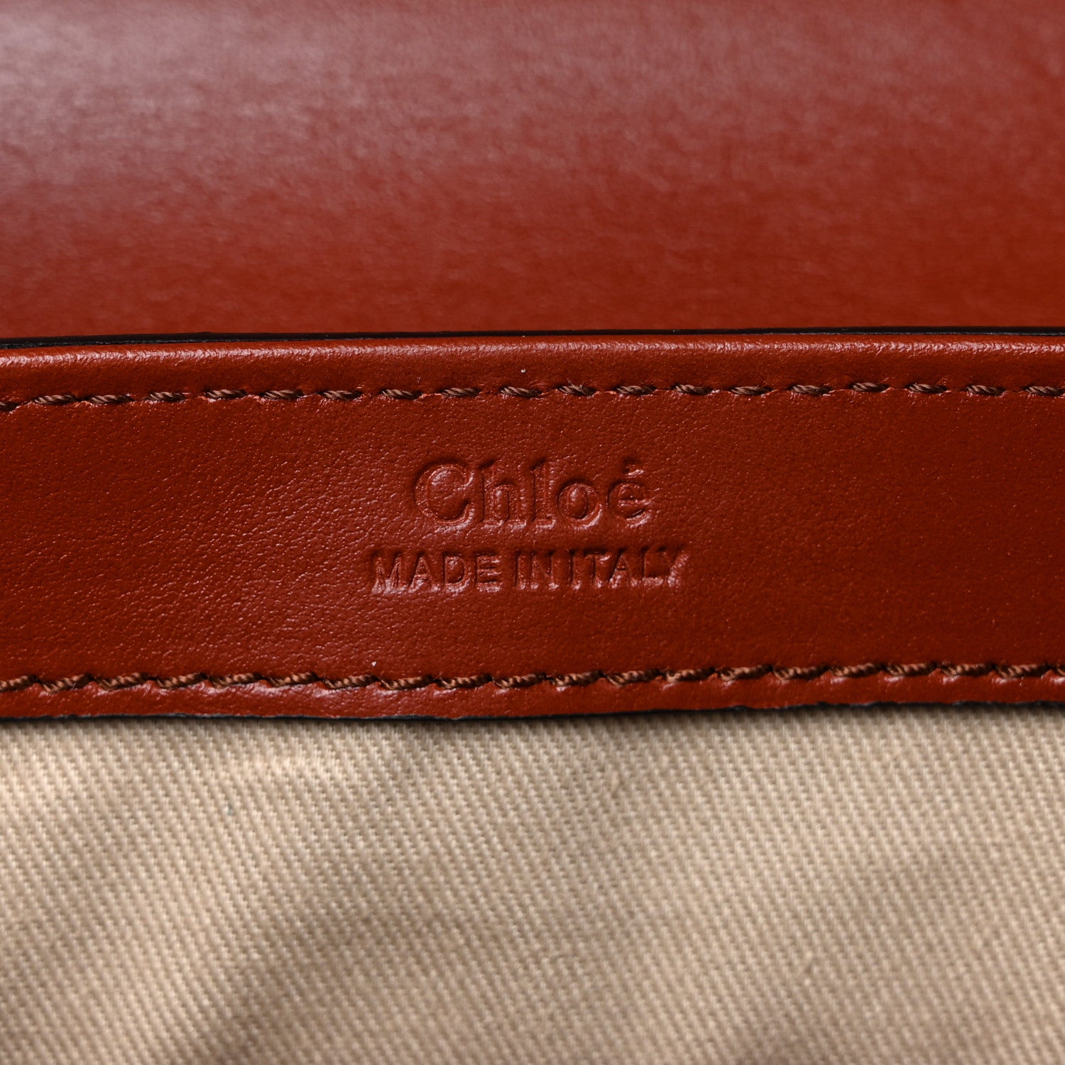 Chloe Calfskin Small C Double Carry Sepia Brown 8 of 8