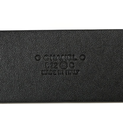 Chanel Lambskin Chain Square Buckle Belt 90 36 Black 4 of 8