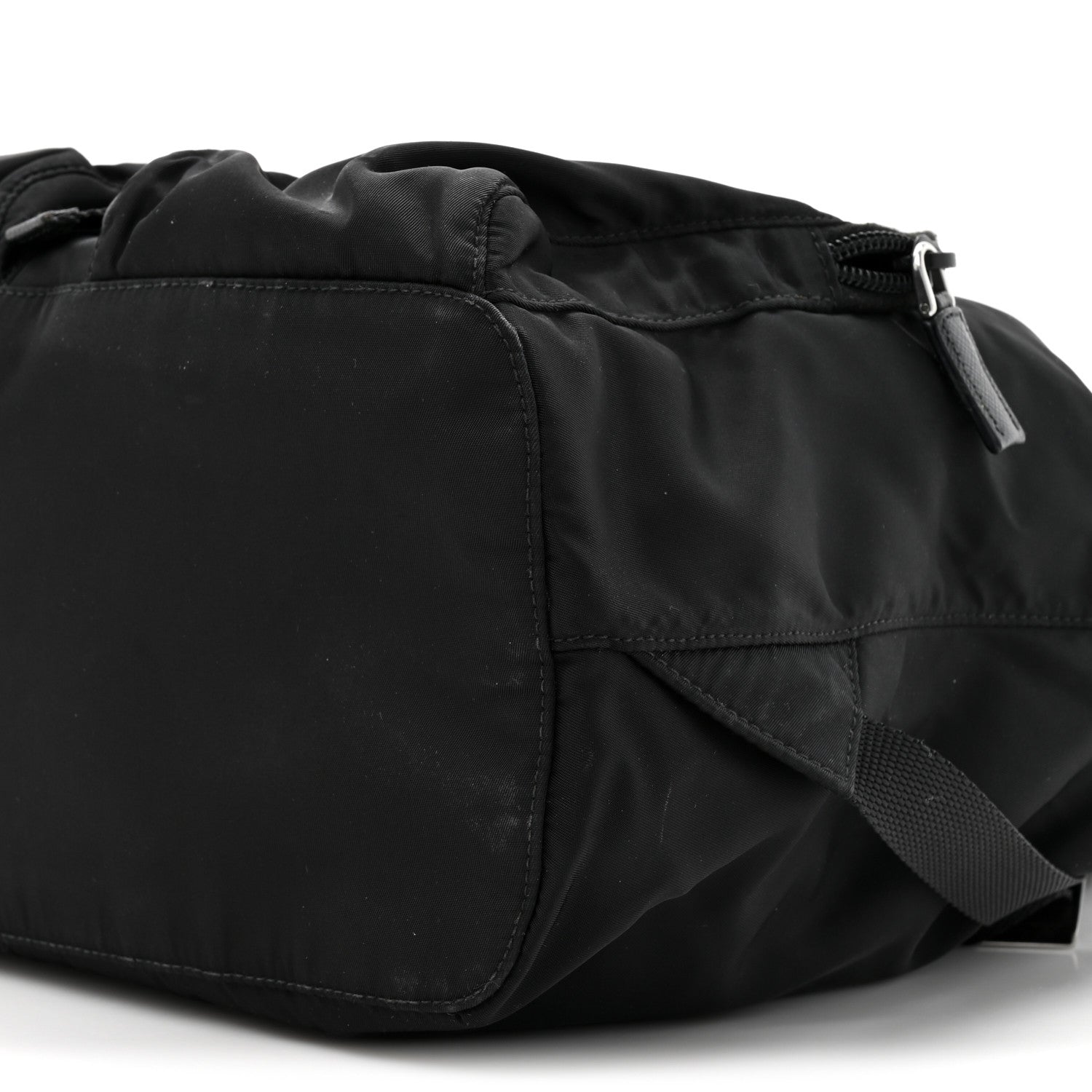 Prada Tessuto Nylon Saffiano Vela Medium Backpack Black 8 of 10