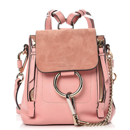 Chloe Suede Calfskin Mini Faye Backpack Washed Pink 1 of 8