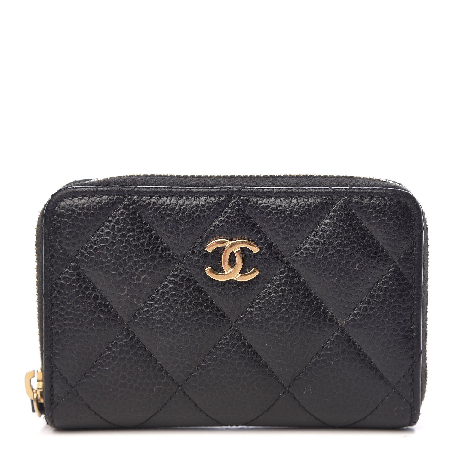 Chanel Caviar Quilted Zip Coin Purse Black 1 of 11