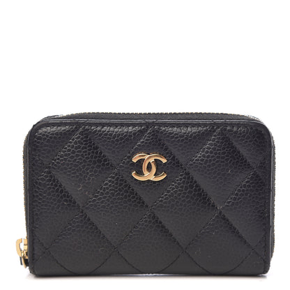 Chanel Caviar Quilted Zip Coin Purse Black 1 of 11