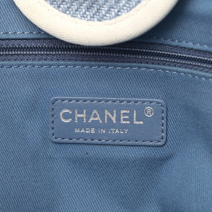 Chanel Canvas Large Deauville Tote Denim Blue 5 of 12