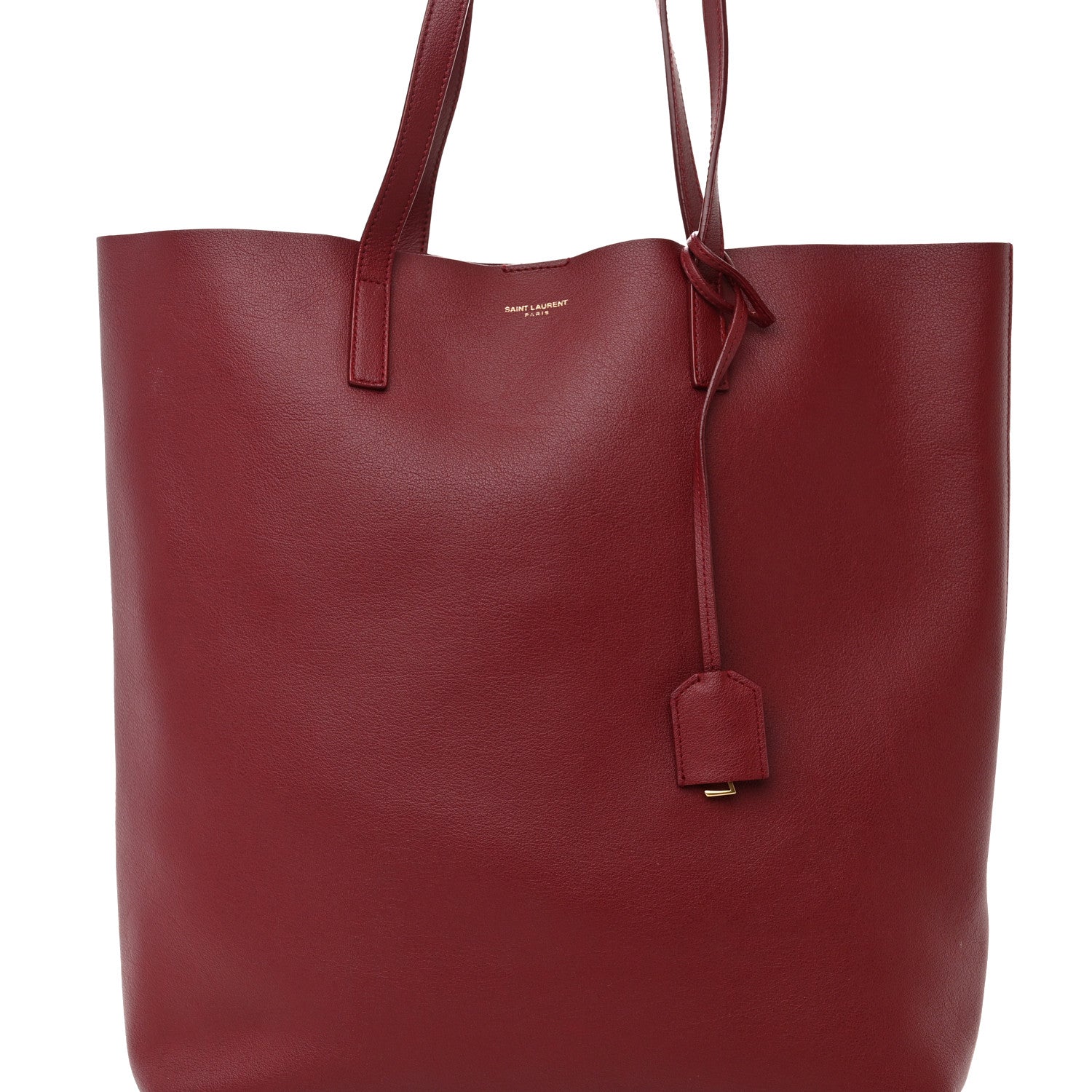 Saint Laurent Calfskin Large Shopping Tote Bordeaux 9 of 13