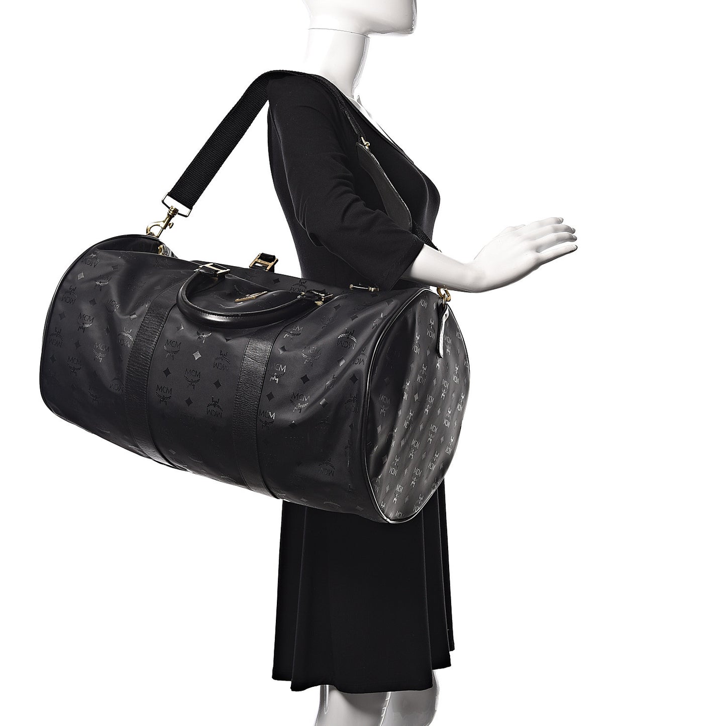 Monogram Coated Canvas Weekender Black
