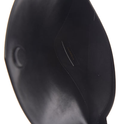 Saint Laurent Smooth Shiny Calfskin Monogram Uptown Pouch Black 6 of 6