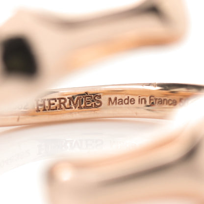 Hermes 18K Rose Gold PM Galop Ring 50 5.25 5 of 7