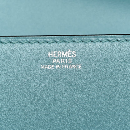 Hermes Tadelakt Medor 23 Clutch Bleu Atoll 6 of 8