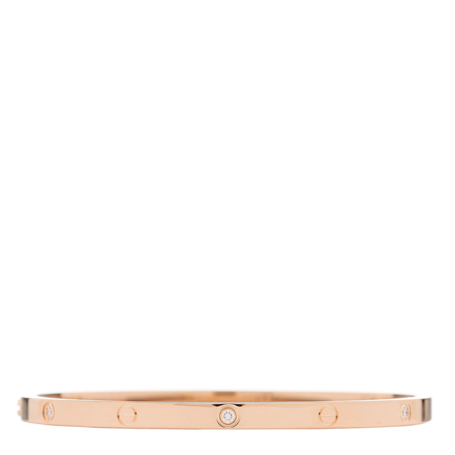 Cartier 18K Pink Gold 6 Diamond Small LOVE Bracelet 16 2 of 5