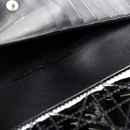 Christian Dior Patent Cannage Rendezvous Wallet Black 7 of 7