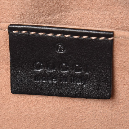 Gucci Calfskin Matelasse Small GG Marmont Chain Shoulder Bag Black 6 of 8
