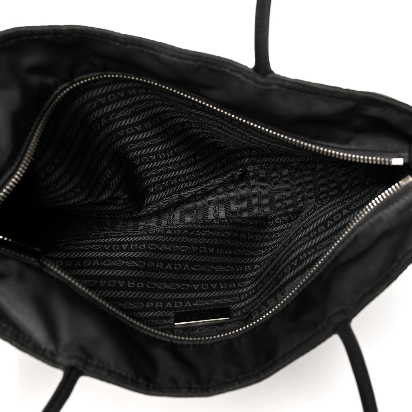 Calfskin Tessuto Nylon Easy Shoulder Bag Black