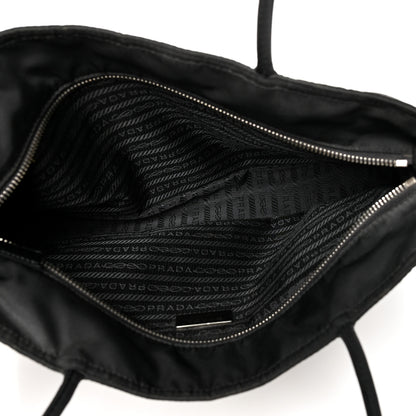 Prada Calfskin Tessuto Nylon Easy Shoulder Bag Black 5 of 11