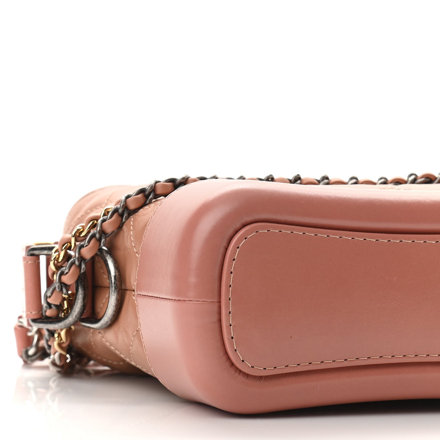 Aged Calfskin Quilted Small Gabrielle Hobo Pink