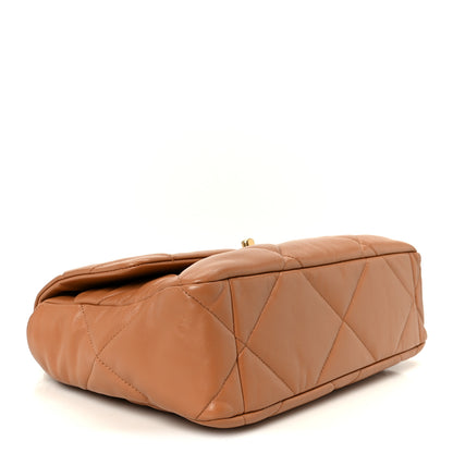 Chanel Lambskin Quilted Large Chanel 19 Flap Brown 4 of 11
