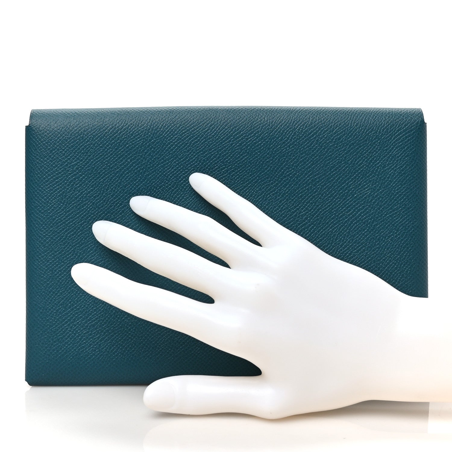 Hermes Epsom Calvi Pouch Colvert Blue Du Nord 2 of 7