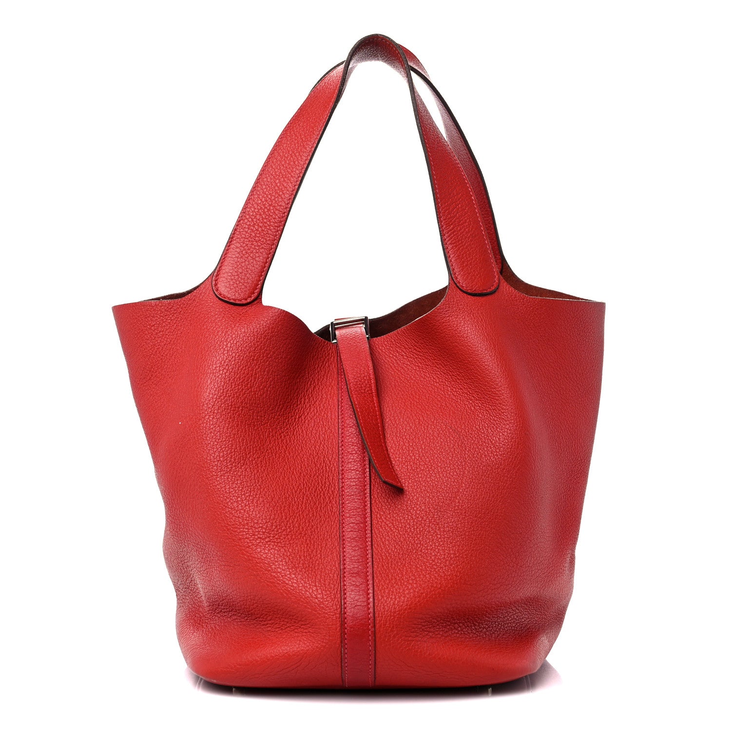 Hermes Taurillon Clemence Picotin 26 GM Rouge Casaque 1 of 17