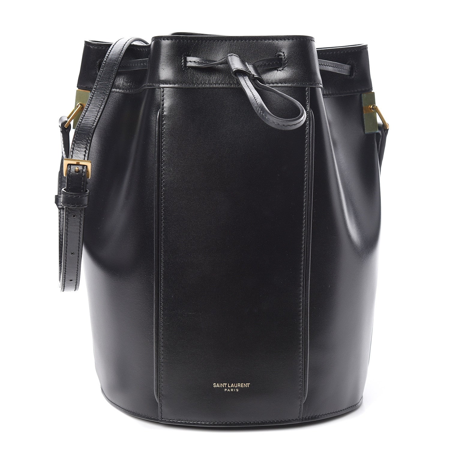 Saint Laurent Smooth Calfskin Medium Talitha Bucket Bag Black 1 of 8