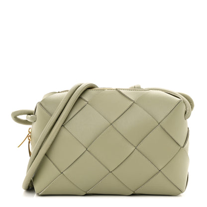 Bottega Veneta Lambskin Maxi Intreccio Small Cassette Camera Bag Travertine 1 of 10