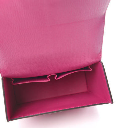Hermes Chevre Mysore Enamel Cinhetic Boxy Top Handle Bag Rose Pourpre 5 of 13