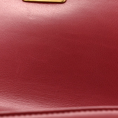 Christian Dior Calfskin Studded Small Diorama Flap Bag Burgundy 14 of 14