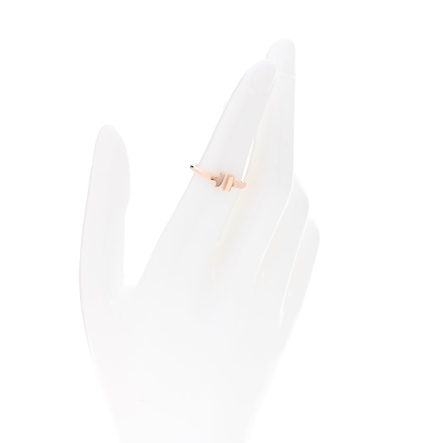 18K Rose Gold T Wire Ring 50 5.25