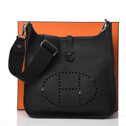 Hermes Taurillon Clemence Evelyne III PM Black 10 of 10