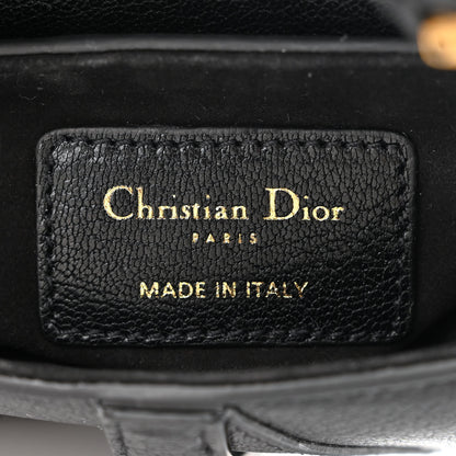 Christian Dior Goatskin Micro Saddle Bag Black 6 of 10
