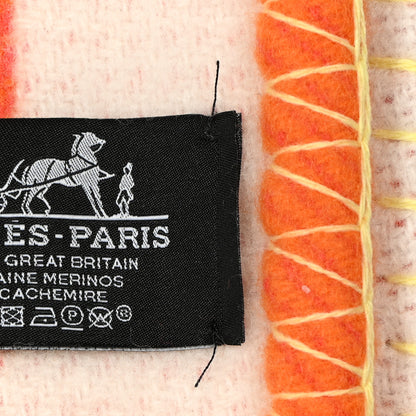 Hermes Wool Cashmere Avalon Vibration Blanket Terre Cuite 4 of 4