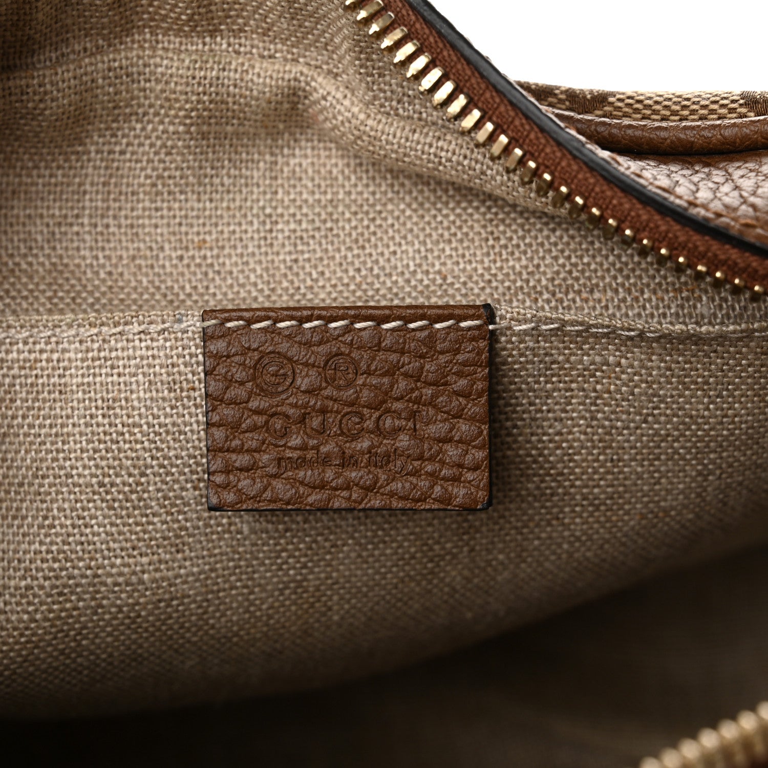 Gucci Monogram Mini Bree Messenger Bag Beige Tabacco 5 of 10