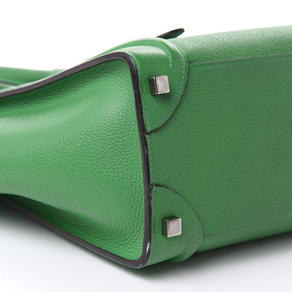 Celine Drummed Calfskin Micro Luggage Mint 9 of 18