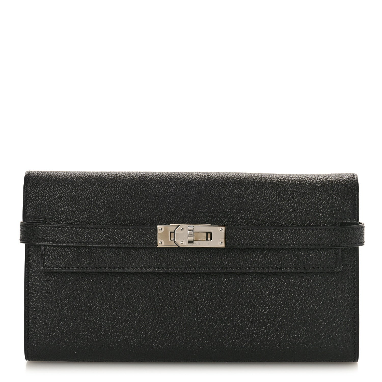 Hermes Chevre Mysore Kelly Longue Wallet Black 1 of 8