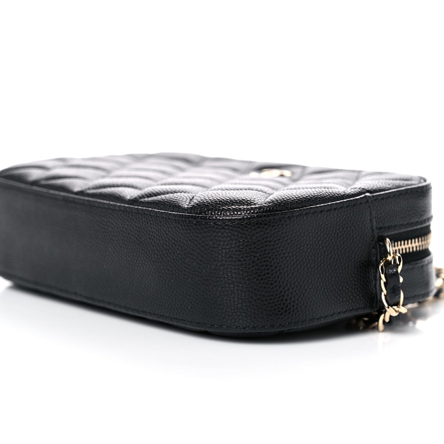 Caviar Quilted Vanity With Chain Black