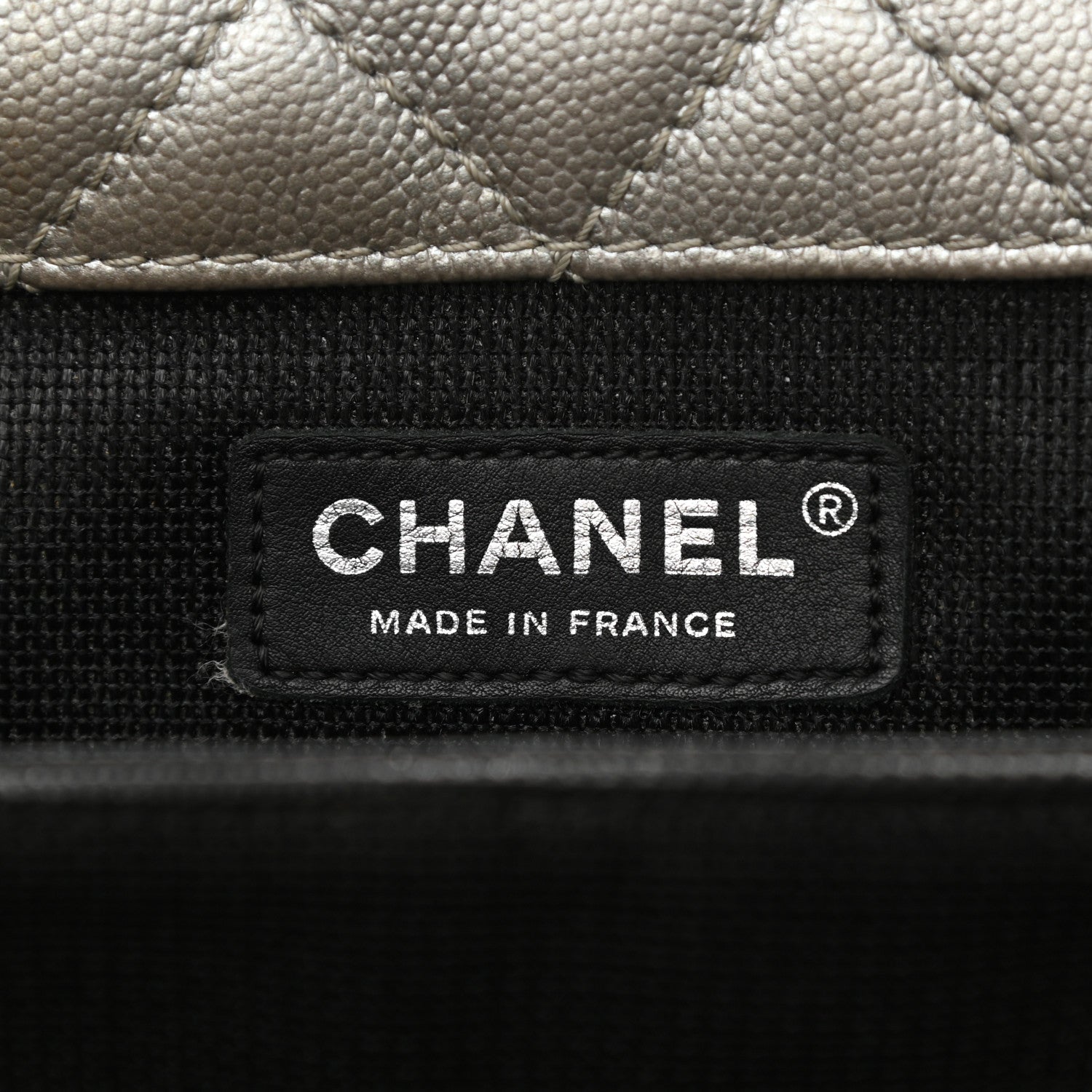 Chanel Metallic Caviar Quilted XXL Travel Flap Bag Silver 6 of 11