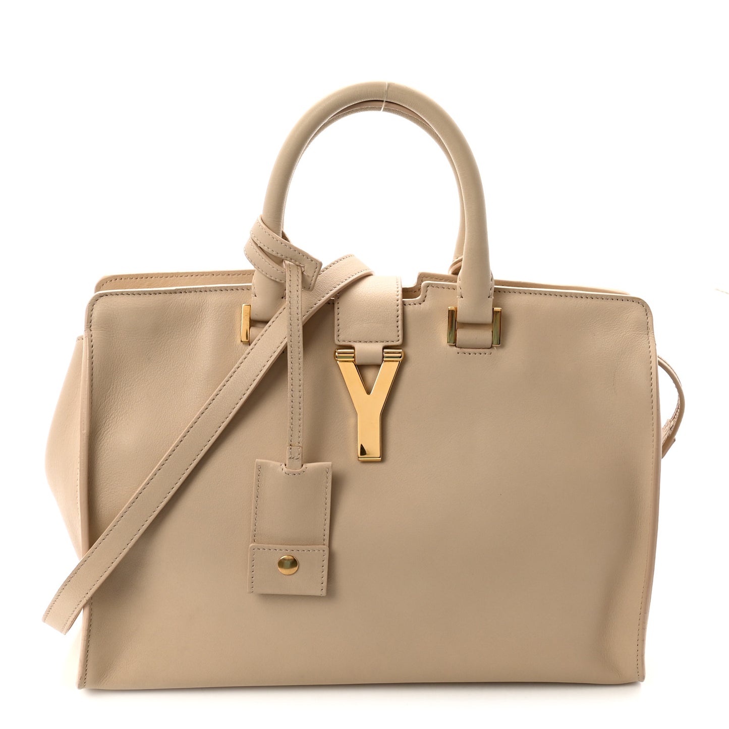 Calfskin Small Classic Y Cabas Beige