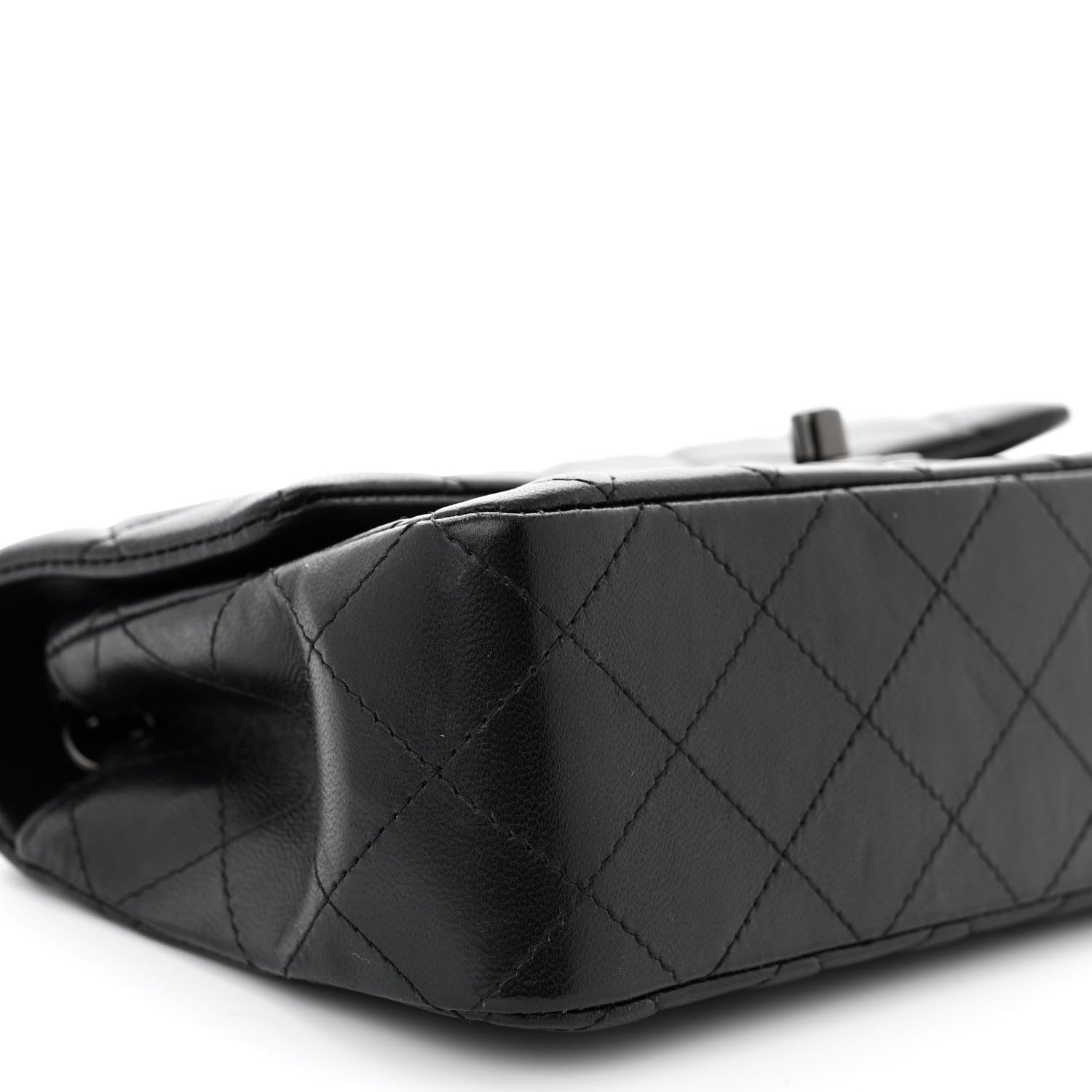 Chanel Lambskin Quilted Mini Rectangular Flap So Black 9 of 11