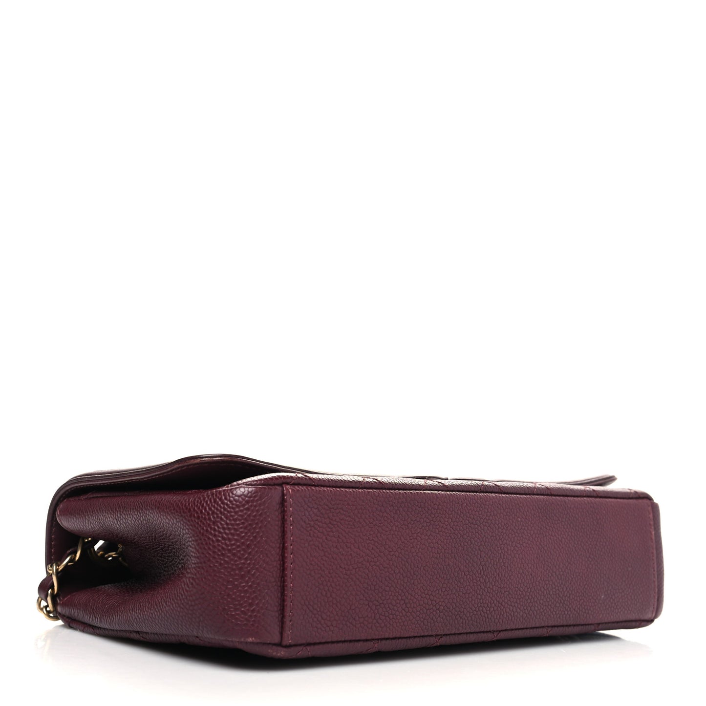 Caviar Quilted Medium CC Filigree Flap Burgundy