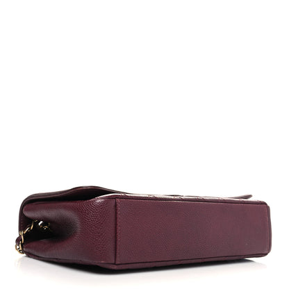 Chanel Caviar Quilted Medium CC Filigree Flap Burgundy 4 of 10