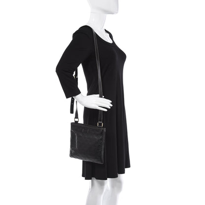Gucci Guccissima Small Flat Messenger Bag Black 2 of 7