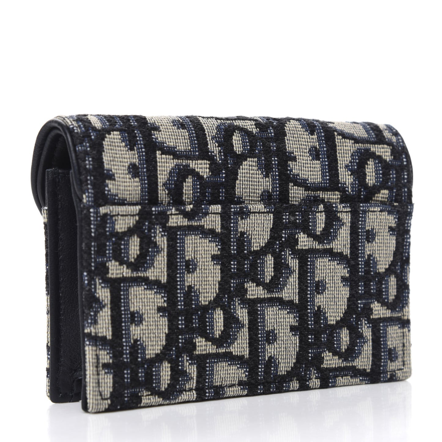 Oblique Saddle Card Holder Blue