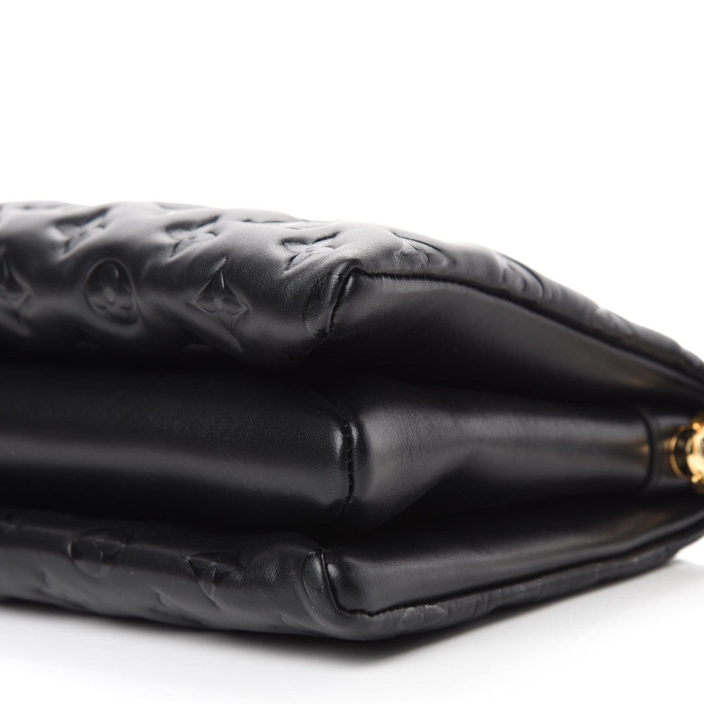 Lambskin Embossed Monogram Coussin PM Black