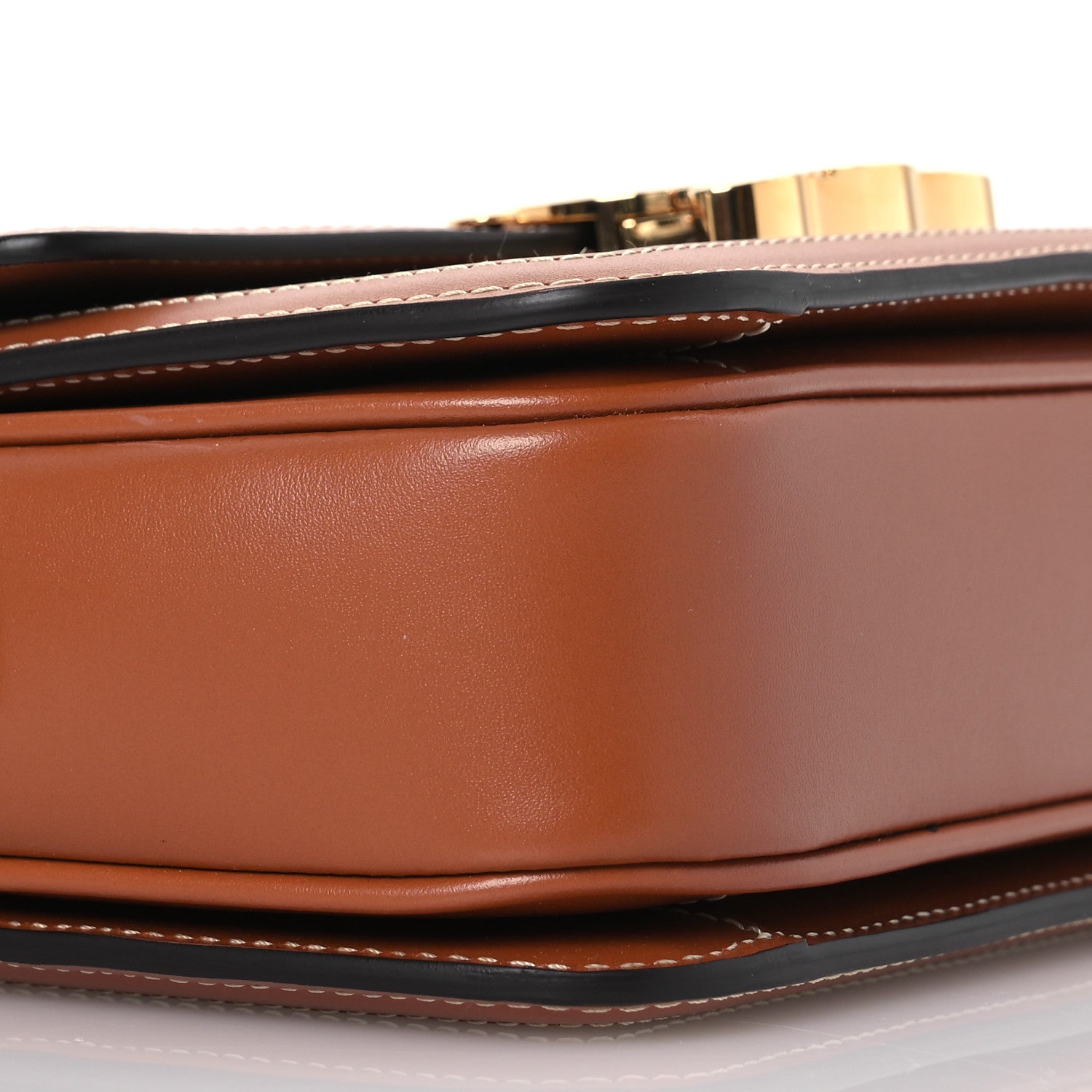 Celine Textile Natural Calfskin Teen Triomphe White Tan 14 of 18