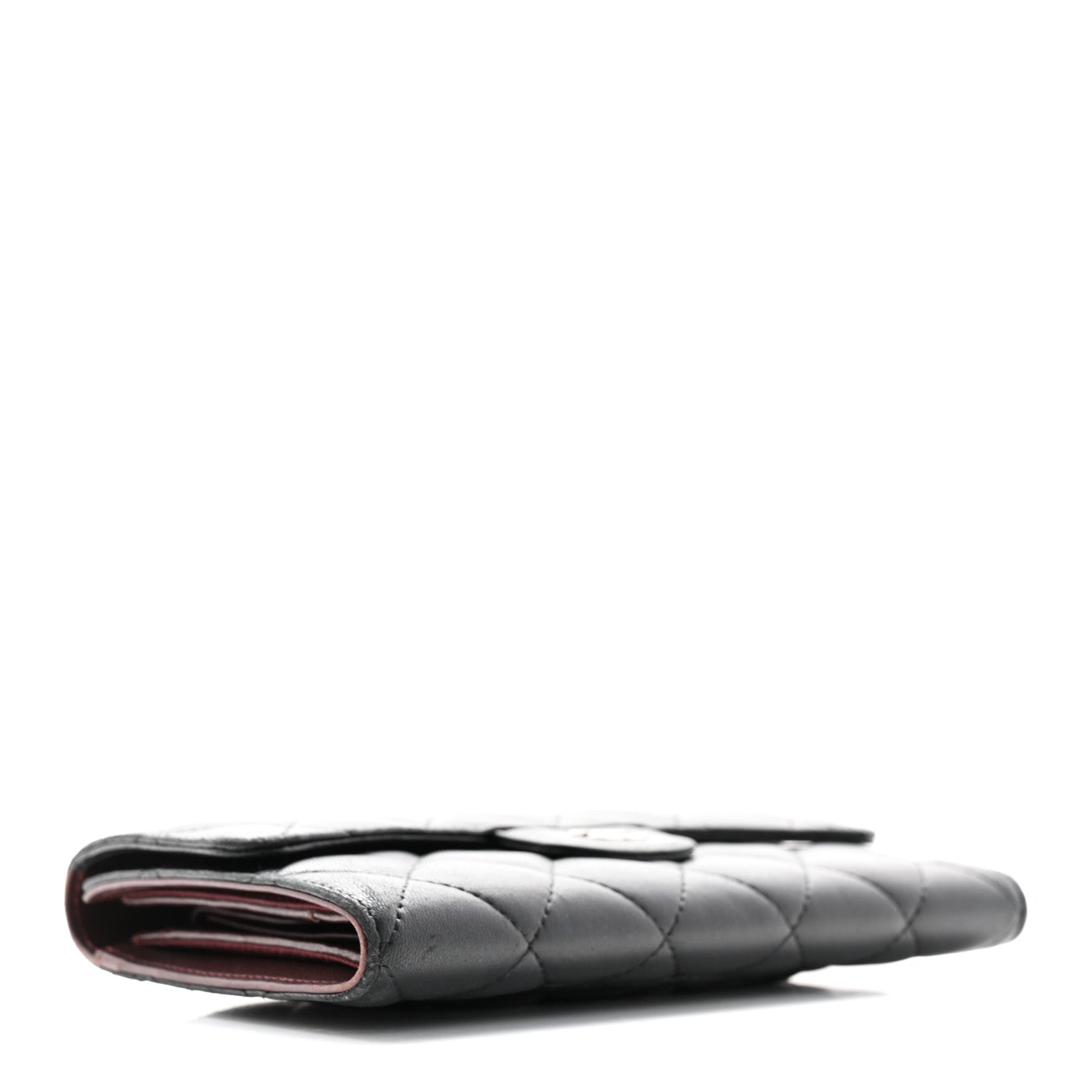 Chanel Lambskin Quilted Small Flap Wallet Black 4 of 12